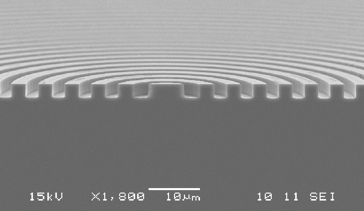 SEM cross-section of circular GIRO mirror.